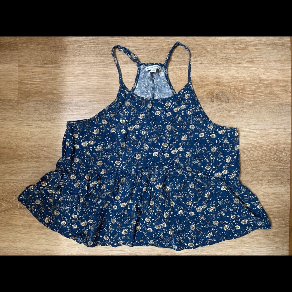 American Eagle Cropped Peplum Tank — Women’s L - Picture 2 of 6